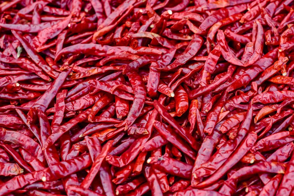 Dry hot chillis